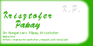 krisztofer papay business card