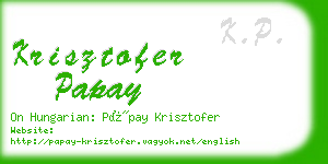 krisztofer papay business card